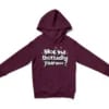 Moona Thotadhu Yaaru Unisex Youth Hoodie in Maroon Color