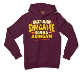 Singathapathi Singame Sunna Asingam Men/Unisex Hoodie in Maroon Color