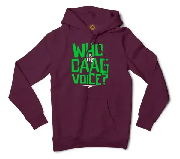 Who Is The Daag Voice Men/Unisex Hoodie in Maroon Color