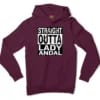 Straight Outta Lady Andal Men/Unisex Hoodie in Maroon Color