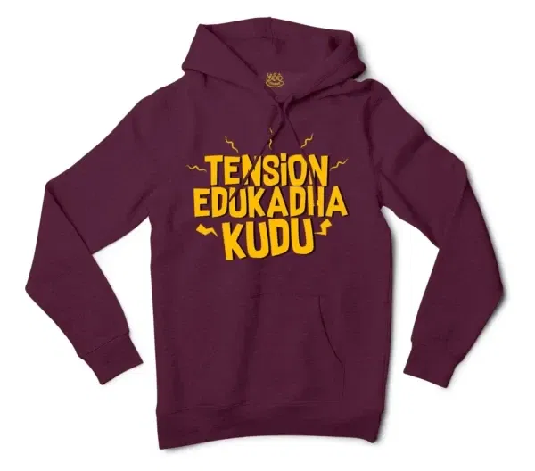 Tension Edukadha Kudu Men/Unisex Hoodie in Maroon Color