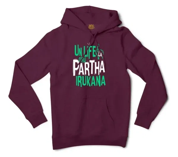 Un Life La Oru Partha Irukana Men/Unisex Hoodie in Maroon Color