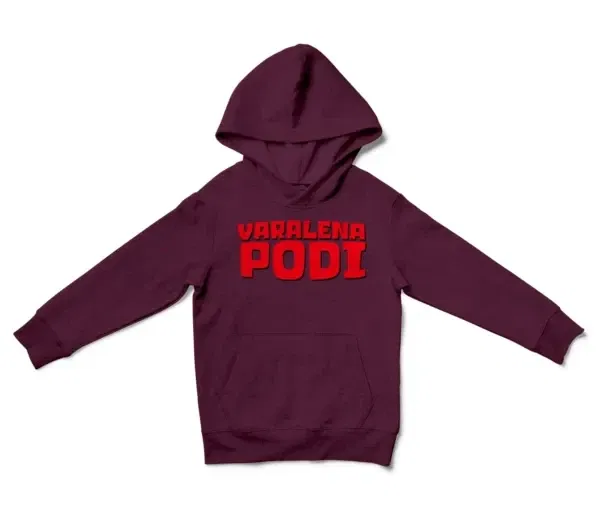 Varalena Podi Unisex Youth Hoodie in Maroon Color