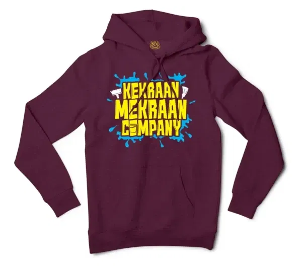 Kekraan Mekraan Company Men/Unisex Hoodie in Maroon Color