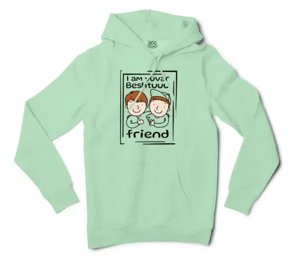 Iam Yuvar Best Friend Men/Unisex Hoodie in Mint Color