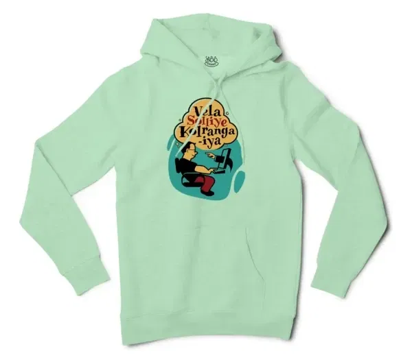 Vela Soliye Kolrangaiya Men/Unisex Hoodie in Mint Color