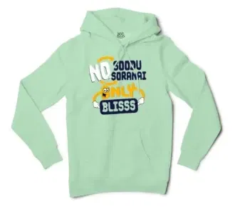 No Soodu No Soranai Only Blissssssss Men/Unisex Hoodie in Mint Color