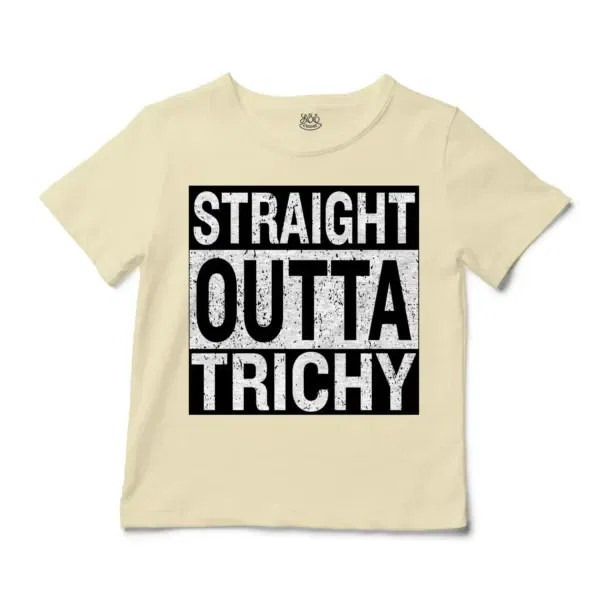 Straight Outta Trichy Unisex Toddler T-Shirt in Natural Color