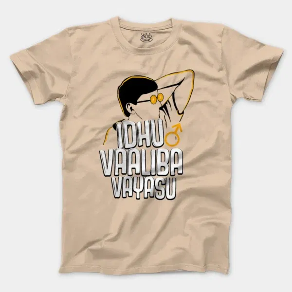 Idhu Vaaliba Vayasu Men/Unisex T-Shirt in Natural Color