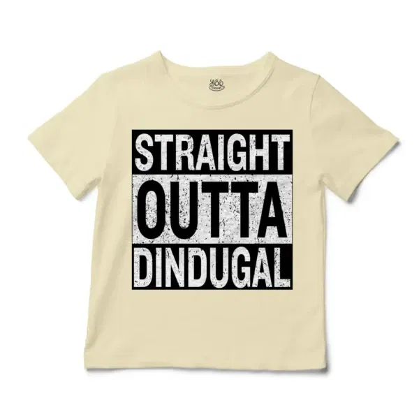 Straight Outta Dindugal Unisex Toddler T-Shirt in Natural Color