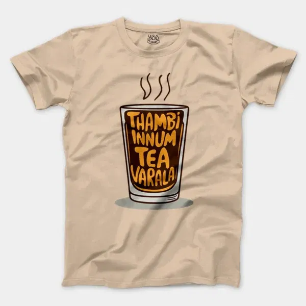 Thambi Innum Tea Varala Men/Unisex T-Shirt in Natural Color