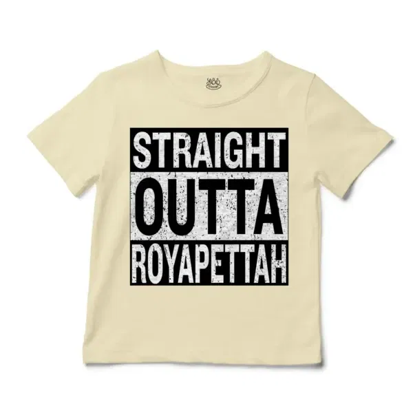 Straight Outta Royapettah Unisex Toddler T-Shirt in Natural Color