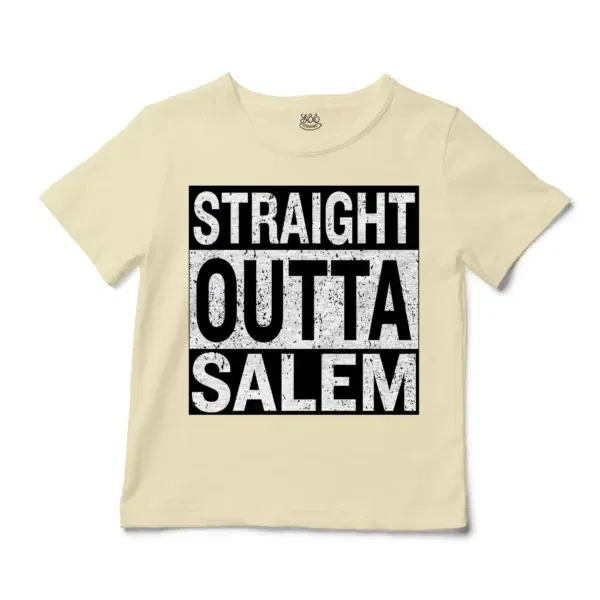 Straight Outta Salem Unisex Toddler T-Shirt in Natural Color