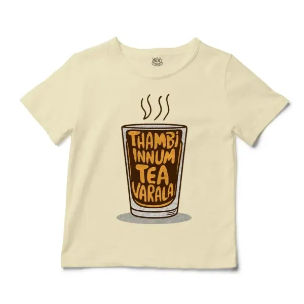 Thambi Innum Tea Varala Unisex Toddler T-Shirt in Natural Color