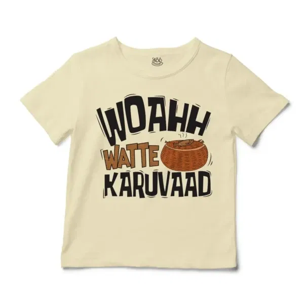 Woahh!! Watte Karuvaad Unisex Toddler T-Shirt in Natural Color