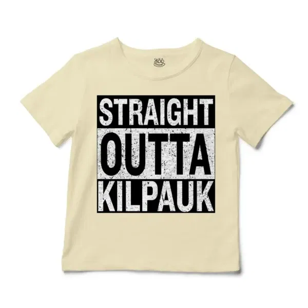 Straight Outta Kilpauk Unisex Toddler T-Shirt in Natural Color