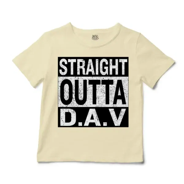 Straight Outta Dav Unisex Toddler T-Shirt in Natural Color