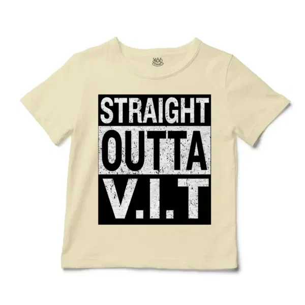 Straight Outta Vit Unisex Toddler T-Shirt in Natural Color