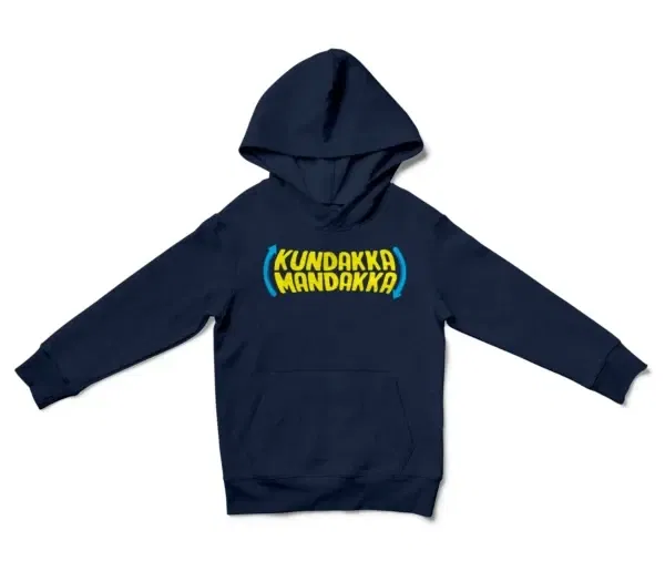 Kundakka Mandakka Unisex Youth Hoodie in Navy Color