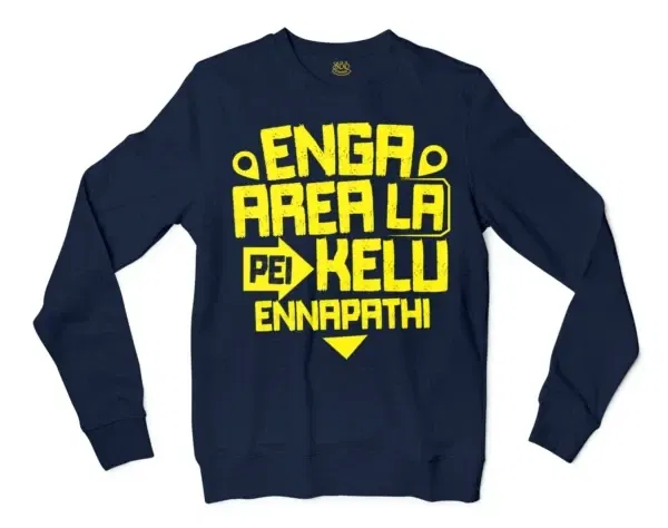 Enga Area La Pei Kelu Ennapathi Men/Unisex Long Sleeve T-Shirt in Navy Color