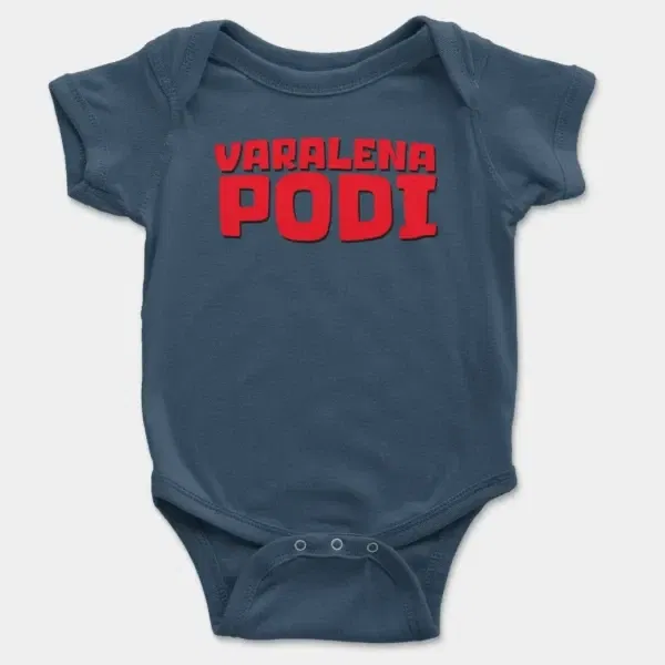 Varalena Podi Short Sleeve Baby Onesie in Navy Color