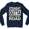 Straight Outta Ecr Men/Unisex Long Sleeve T-Shirt in Navy Color