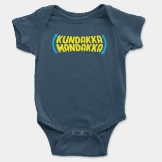 Kundakka Mandakka Short Sleeve Baby Onesie in Navy Color