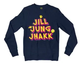 Jill Jung Jhakk Men/Unisex Long Sleeve T-Shirt in Navy Color