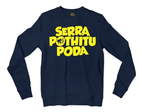 Serra Pothitu Poda Men/Unisex Long Sleeve Sweatshirt in Navy Color