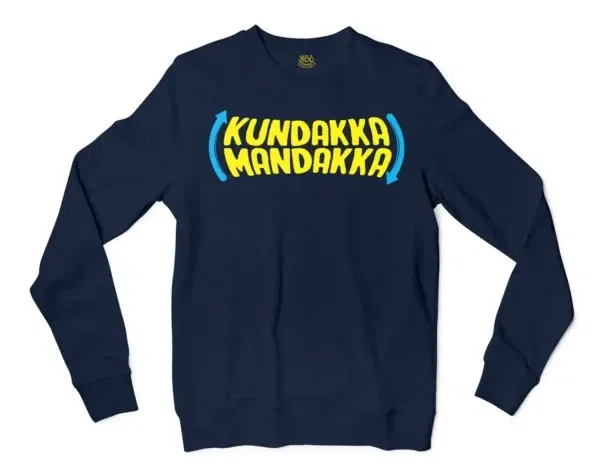 Kundakka Mandakka Men/Unisex Long Sleeve Sweatshirt in Navy Color