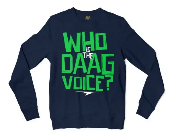 Who Is The Daag Voice Men/Unisex Long Sleeve T-Shirt in Navy Color