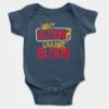 Why Blood Same Blood Short Sleeve Baby Onesie in Navy Color