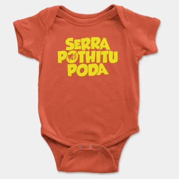 Serra Pothitu Poda Short Sleeve Baby Onesie in Orange Color