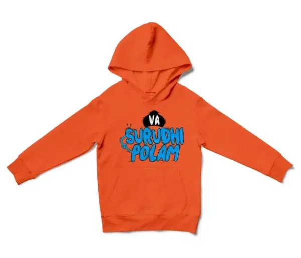 Va Surudhi Polam Unisex Youth Hoodie in Orange Color