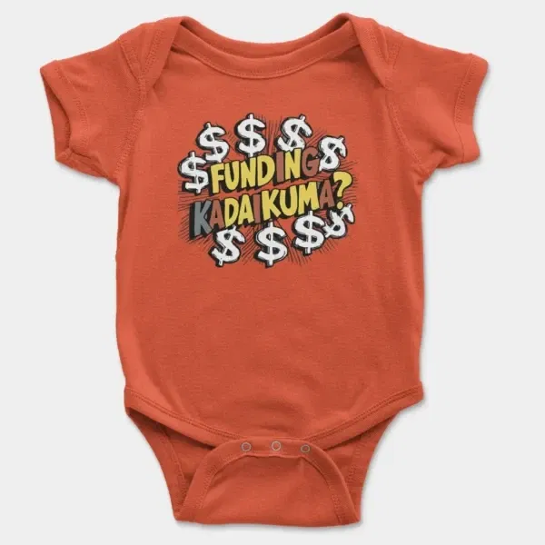 Funding Kadaikuma Short Sleeve Baby Onesie in Orange Color