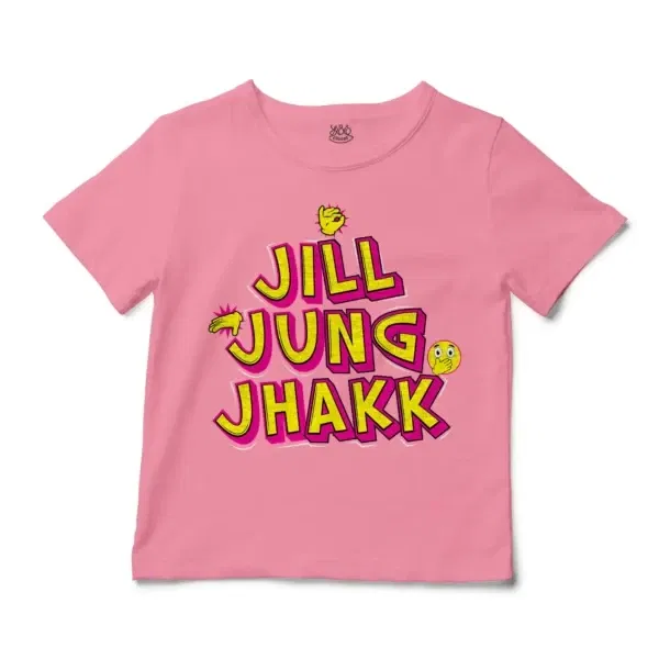 Jill Jung Jhakk Unisex Toddler T-Shirt in Pink Color