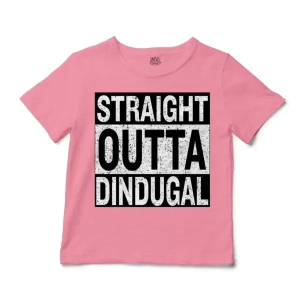 Straight Outta Dindugal Unisex Toddler T-Shirt in Pink Color