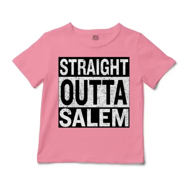 Straight Outta Salem Unisex Toddler T-Shirt in Pink Color