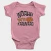 Woahh!! Watte Karuvaad Short Sleeve Baby Onesie in Pink Color