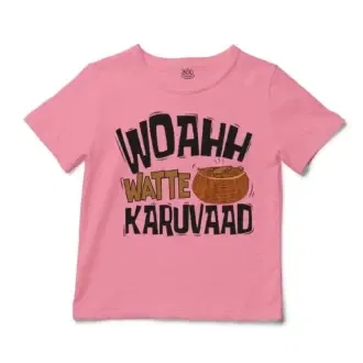 Woahh!! Watte Karuvaad Unisex Toddler T-Shirt in Pink Color