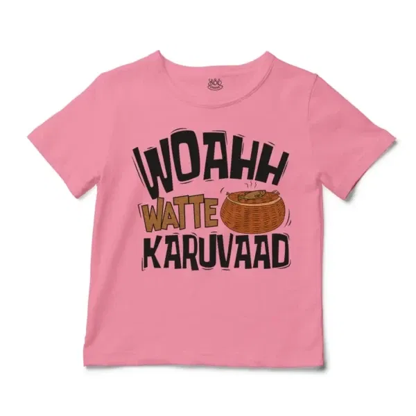 Woahh!! Watte Karuvaad Unisex Toddler T-Shirt in Pink Color