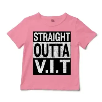 Straight Outta Vit Unisex Toddler T-Shirt in Pink Color