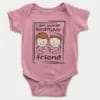 Iam Yuvar Best Friend Short Sleeve Baby Onesie in Pink Color