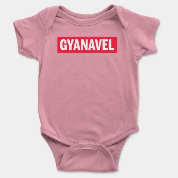 Gyanavel Short Sleeve Baby Onesie in Pink Color