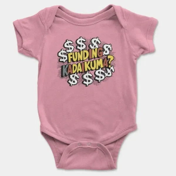 Funding Kadaikuma Short Sleeve Baby Onesie in Pink Color