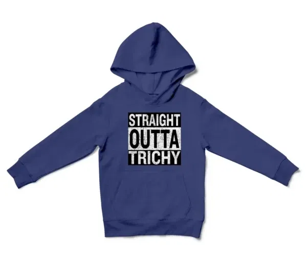 Straight Outta Trichy Unisex Youth Hoodie in Purple Color