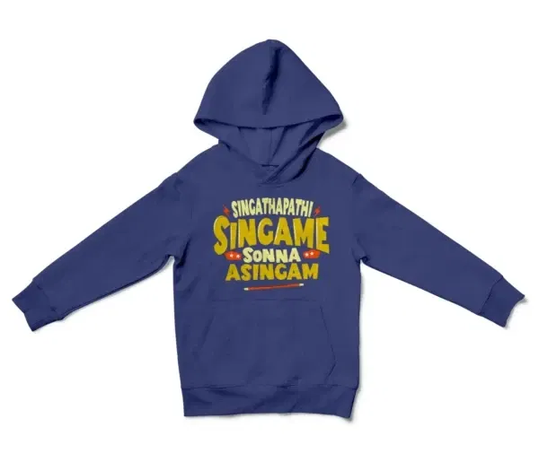 Singathapathi Singame Sunna Asingam Unisex Youth Hoodie in Purple Color