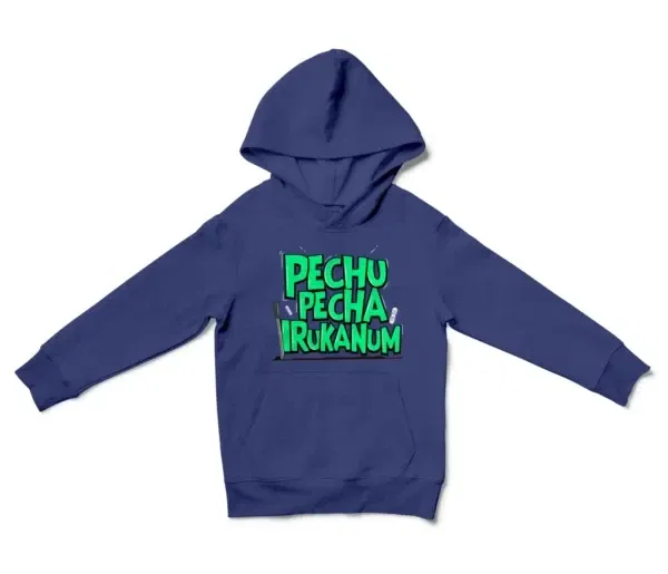 Pechu Pecha Irrukanum Unisex Youth Hoodie in Purple Color