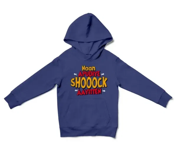 Naan Apudiye Shoooock Aayitten Unisex Youth Hoodie in Purple Color