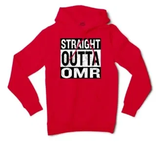 Straight Outta Omr Men/Unisex Hoodie in Red Color